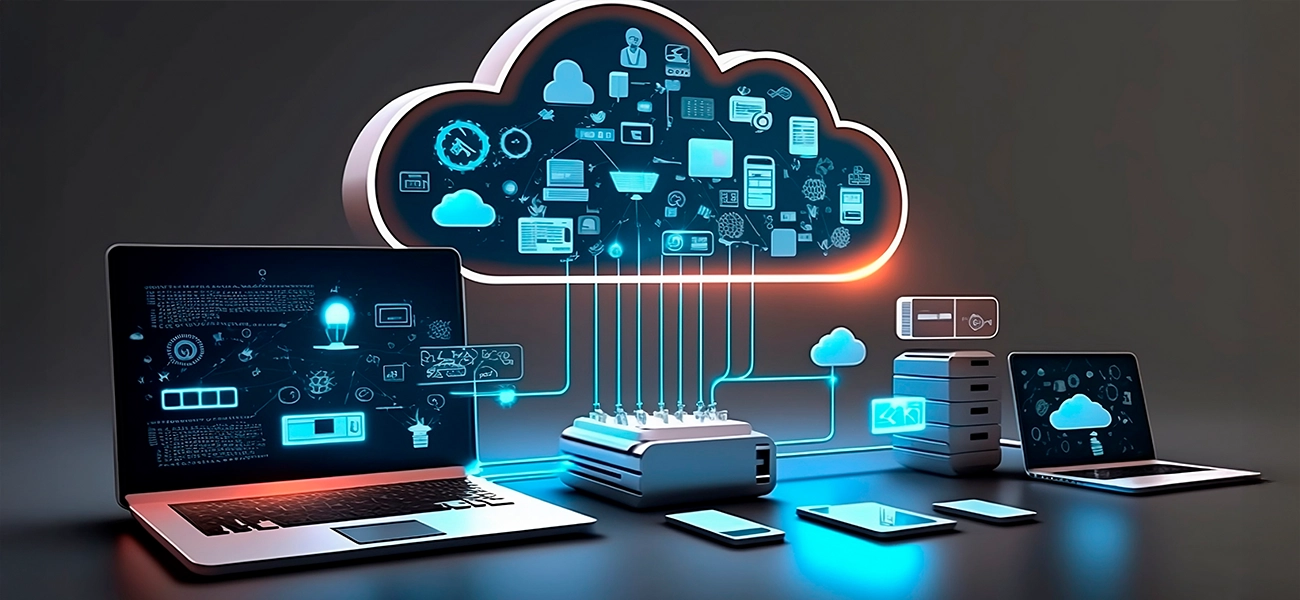 Dispositivos conectados por infraestrutura em nuvem
